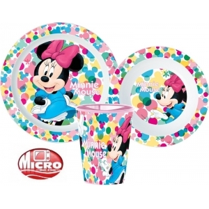 Disney Minnie 1 étkészlet, micro műanyag szett
